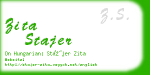 zita stajer business card